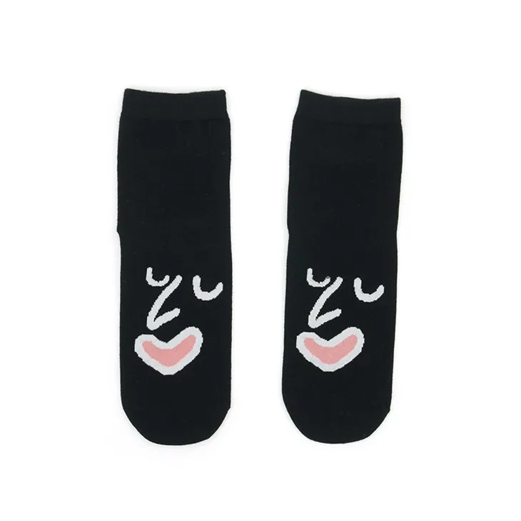 Černé bavlněné ponožky Emoji