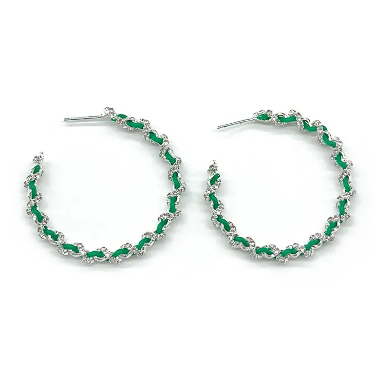 Zelený drahokam textura náušnice