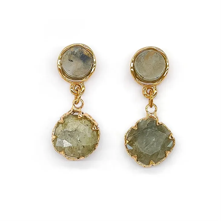 Mramorové zelené náušnice