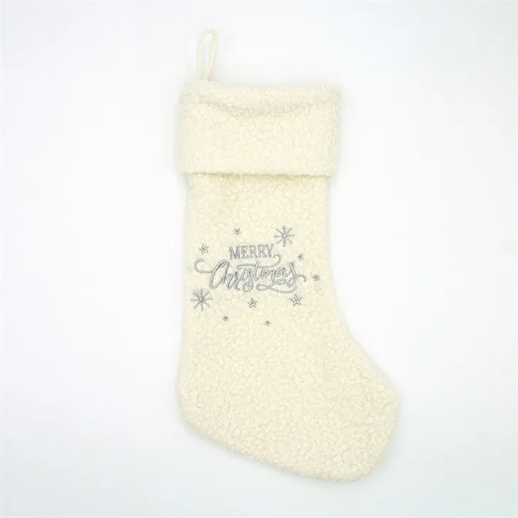 Bílé vánoční punčochy